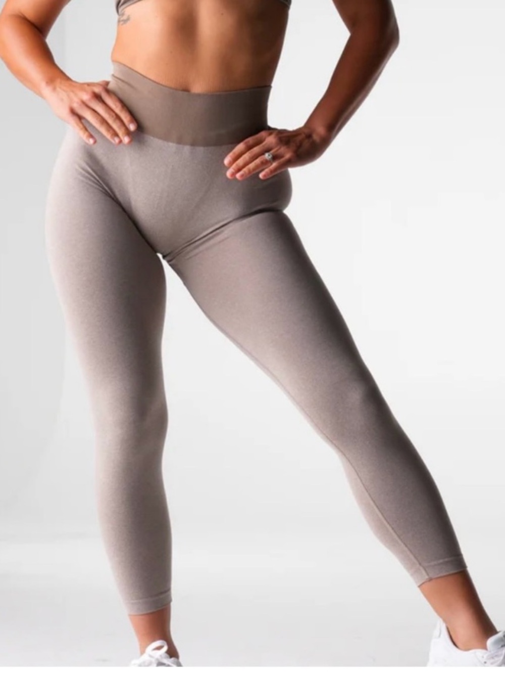 NVGTN Taupe High-Waist Seamless Leggings